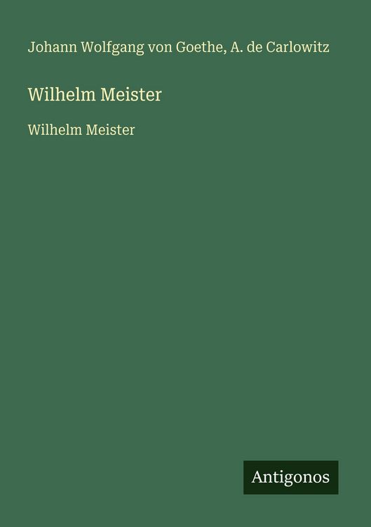 Produktbild: Wilhelm Meister