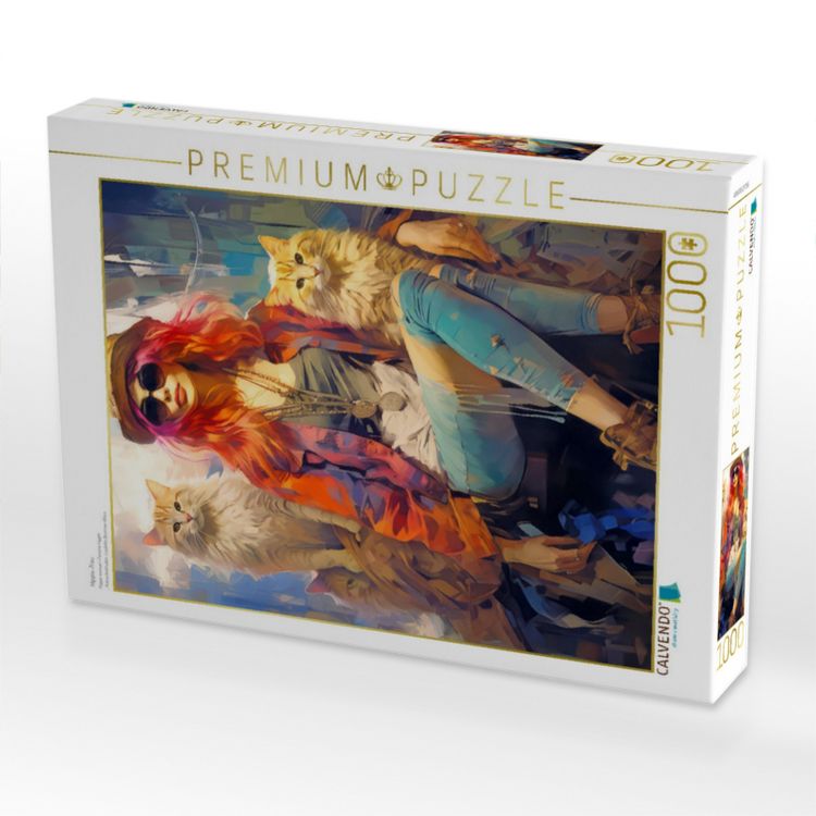 Produktbild: CALVENDO Puzzle Hippie-Frau | 1000 Teile Lege-Gr&ouml;&szlig;e 64x48cm Foto-Puzzle f&uuml;r gl&uuml;ckliche Stunden