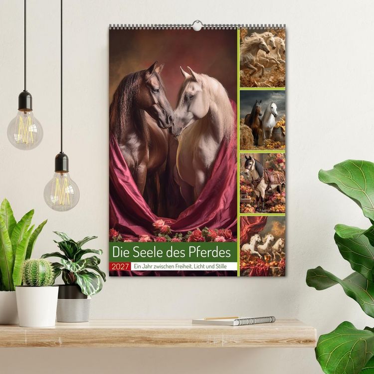 Produktbild: Edle Pferde (Wandkalender 2027 DIN A2 hoch), CALVENDO Monatskalender