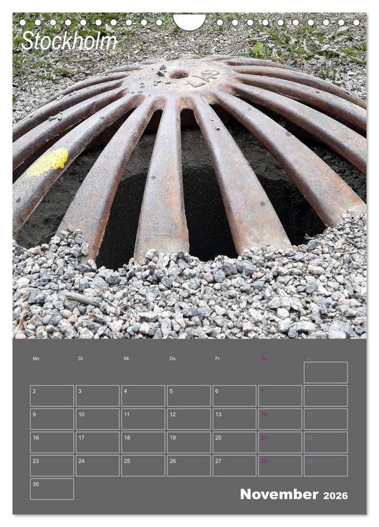 Produktbild: Faszination Kanaldeckel (Wandkalender 2026 DIN A4 hoch), CALVENDO Monatskalender