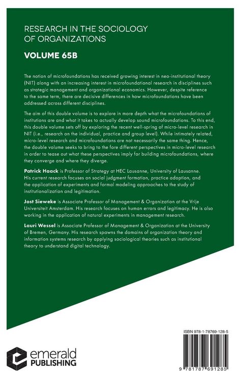 Produktbild: Microfoundations of Institutions