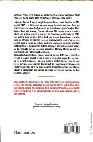 Produktbild: Comey, J: Mensonges et v&eacute;rit&eacute;