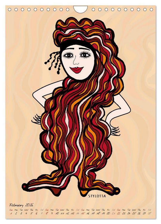 Produktbild: The HAIRSTYLAS Fashion (Wall Calendar 2026 DIN A4 portrait), CALVENDO 12 Month Wall Calendar