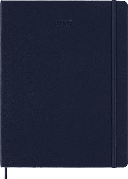 Produktbild: Moleskine 12 Monate Wochen Notizkalender 2027, XL, 1 Wo = 1 Seite, rechts linierte Seite, Fester Einband, Saphir