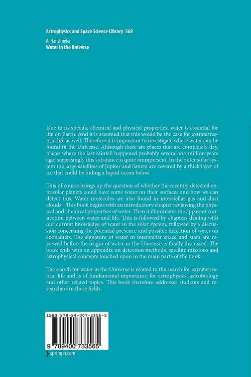 Produktbild: Water in the Universe