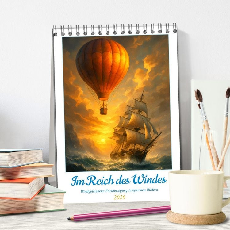 Produktbild: Im Reich des Windes (Tischkalender 2026 DIN A5 hoch), CALVENDO Monatskalender