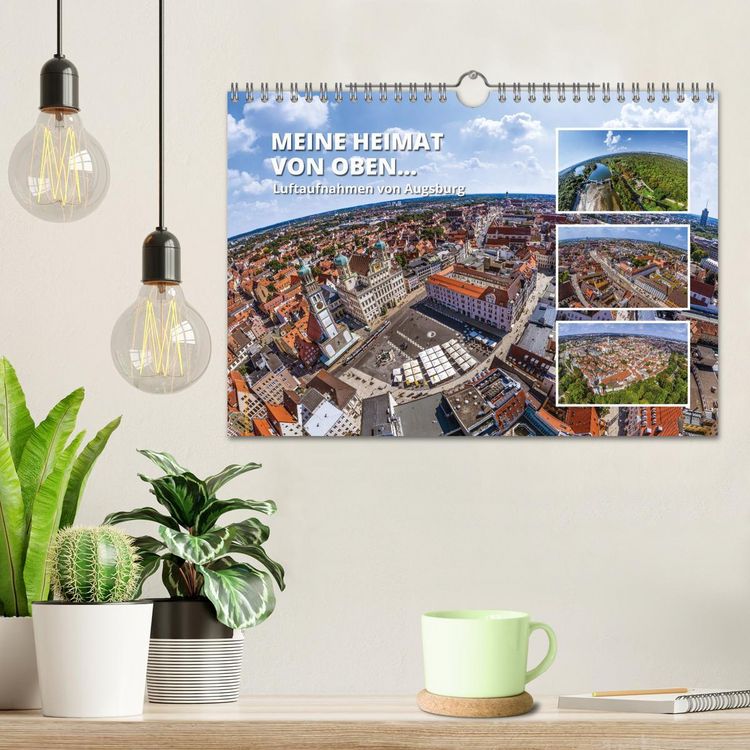 Produktbild: Meine Heimat von oben - Luftbilder von Augsburg (Wandkalender 2026 DIN A4 quer), CALVENDO Monatskalender