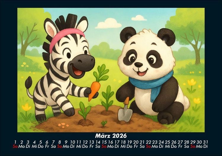 Produktbild: Zara & Pippin - Beste Freunde f&uuml;rs Jahr 2026 Fotokalender DIN A5