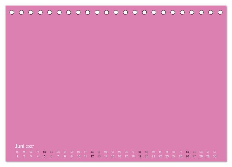 Produktbild: Bastelkalender - Pink (Tischkalender 2027 DIN A5 quer), CALVENDO Monatskalender