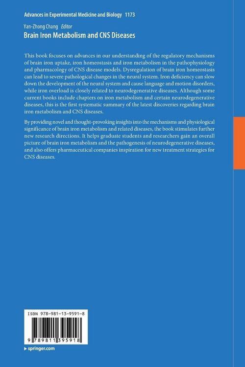 Produktbild: Brain Iron Metabolism and CNS Diseases