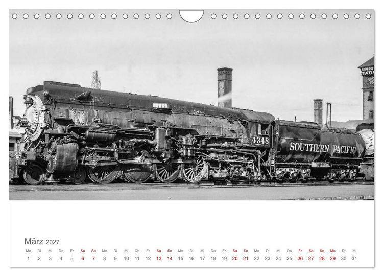 Produktbild: US-Dampflokomotiven (Wandkalender 2027 DIN A4 quer), CALVENDO Monatskalender
