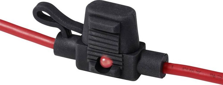 Produktbild: TRU COMPONENTS Kfz Flachsicherungs-Halter Flachsicherung Mini 30A 3.31mm&sup2; 1St.
