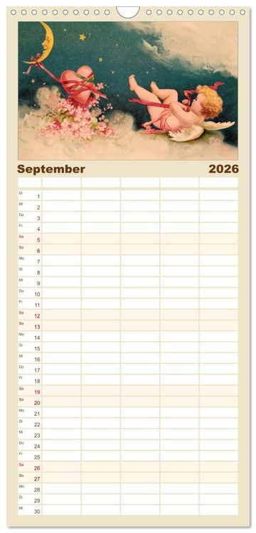 Produktbild: Familienplaner 2026 - Liebesboten mit 5 Spalten (Wandkalender, 21 x 45 cm) CALVENDO