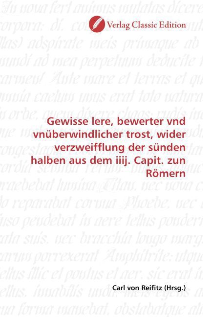 Produktbild: Gewisse lere, bewerter vnd vn&uuml;berwindlicher trost, wider ver