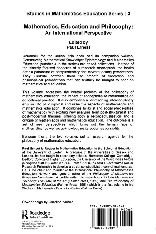 Produktbild: Mathematics Education and Philosophy