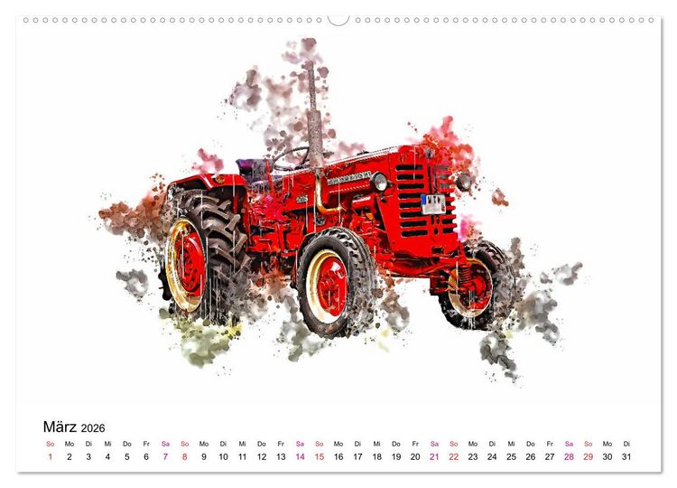 Produktbild: Traktoren Oldtimer Legenden (Wandkalender 2026 DIN A2 quer), CALVENDO Monatskalender