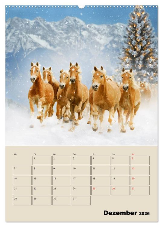 Produktbild: Pferdetr&auml;umereien - Traumbilder von Traumpferden (Wandkalender 2026 DIN A2 hoch), CALVENDO Monatskalender
