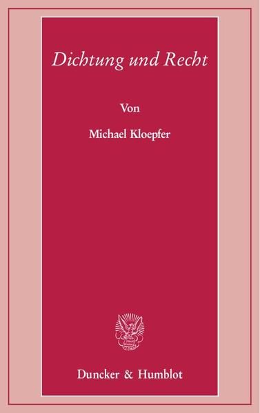 Produktbild: Dichtung und Recht.