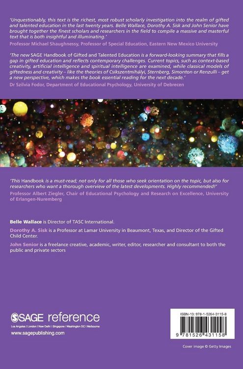 Produktbild: The SAGE Handbook of Gifted and Talented Education