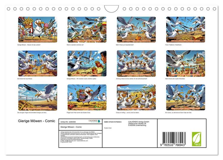 Produktbild: Gierige M&ouml;wen - Comic (Wandkalender 2027 DIN A4 quer), CALVENDO Monatskalender