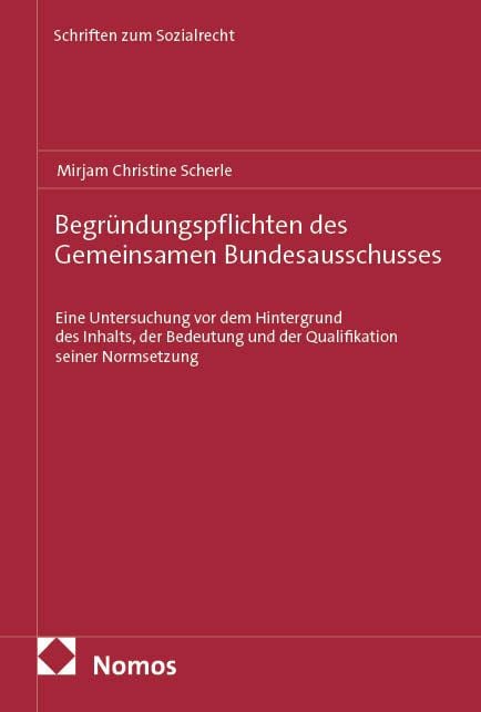 Produktbild: Begr&uuml;ndungspflichten des Gemeinsamen Bundesausschusses