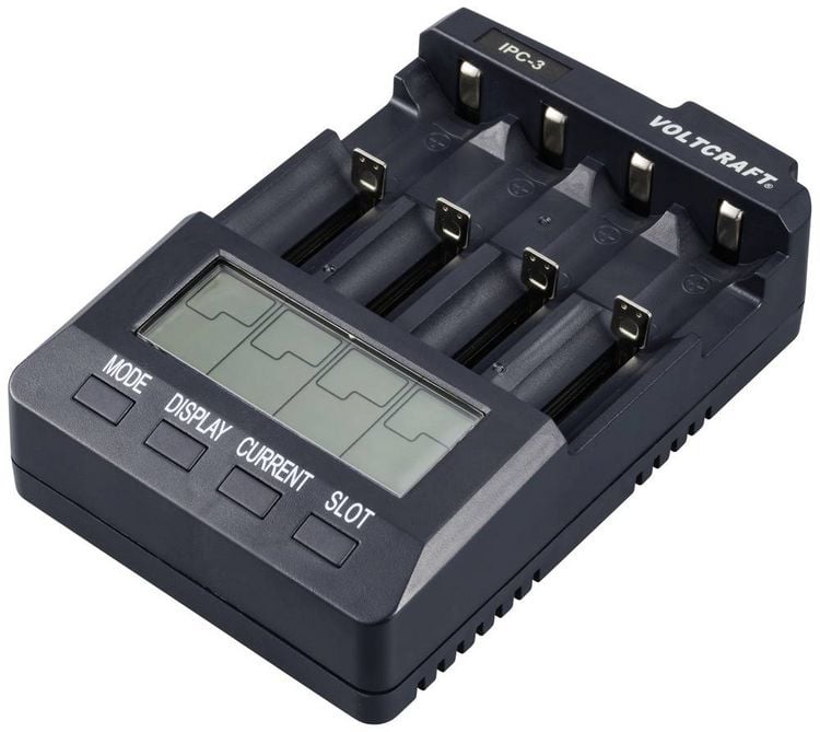 Produktbild: VOLTCRAFT IPC-3 Rundzellen-Ladeger&auml;t LiIon, NiCd, NiMH 10440, 14500, 16340, 16650, 17355, 17500, 17670, 18490, 18500, 18650