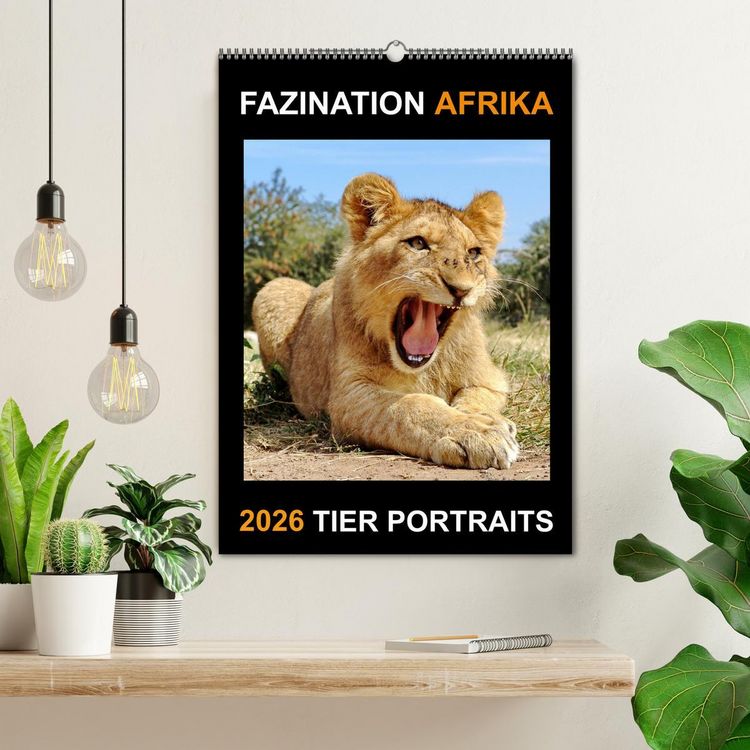Produktbild: FAZINATION AFRIKA TIER PORTRAITS (Wandkalender 2026 DIN A2 hoch), CALVENDO Monatskalender