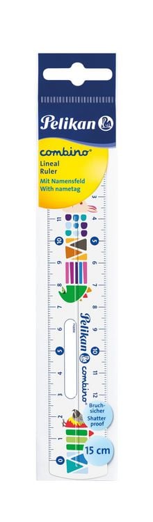 Produktbild: Pelikan Lineal Combino 15 cm bruchsicher