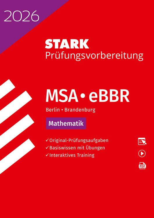 Produktbild: STARK Mathematik - MSA/eBBR 2026 Berlin/Brandenburg - Pr&uuml;fungsvorbereitung