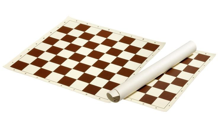 Produktbild: Schachbrett rollbar, Feld 55 mm, aus Kunststoff, braun creme
