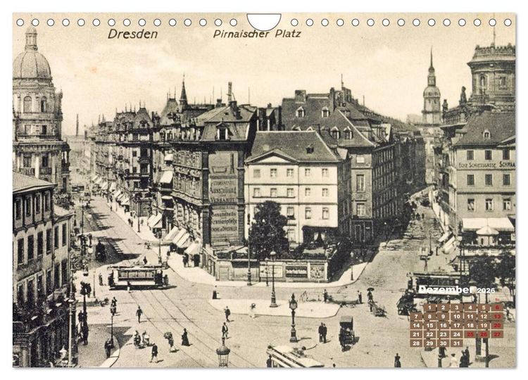 Produktbild: Souvenirs aus Dresden &ndash; Die Stadt auf historischen Karten (Wandkalender 2026 DIN A4 quer), CALVENDO Monatskalender