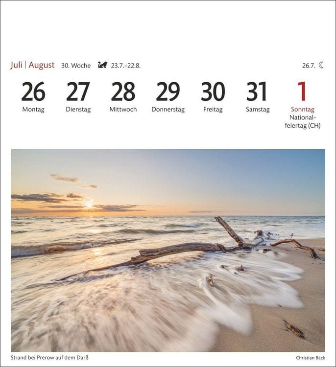 Produktbild: Ostseek&uuml;ste Sehnsuchtskalender 2027 - Wochenkalender mit 53 Postkarten