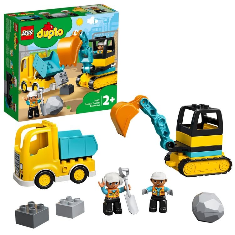 Produktbild: LEGO DUPLO Bagger und Laster, Montessori Spielzeug ab 2 Jahren 10931