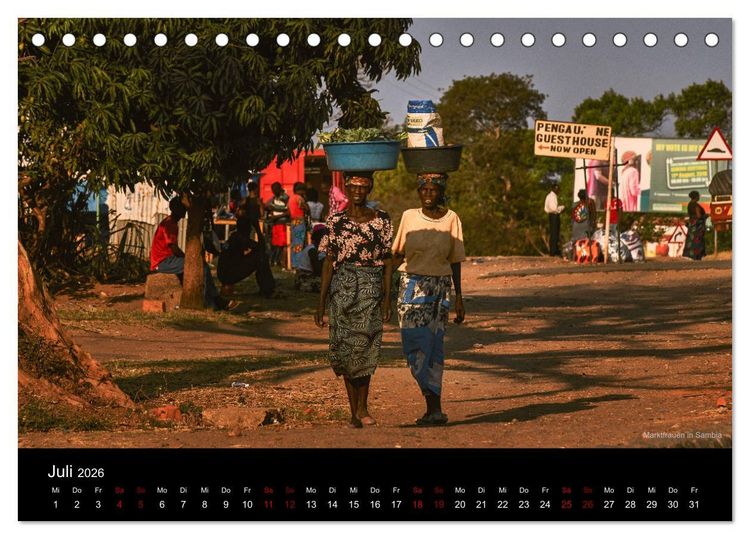 Produktbild: SAMBIA IM HERZEN AFRIKAS (Tischkalender 2026 DIN A5 quer), CALVENDO Monatskalender