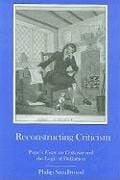 Produktbild: Reconstructing Criticism: Pope's Essay on Criticism and the Logic of Definition
