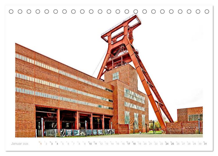 Produktbild: Zeche Zollverein. Weltkulturerbe. (Tischkalender 2026 DIN A5 quer), CALVENDO Monatskalender