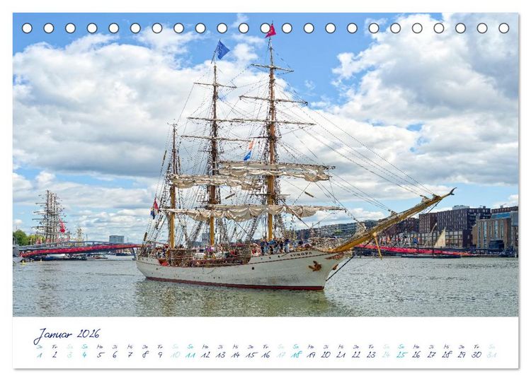Produktbild: SAIL Amsterdam (Tischkalender 2026 DIN A5 quer), CALVENDO Monatskalender