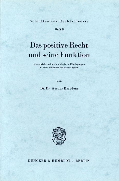Produktbild: Das positive Recht und seine Funktion.