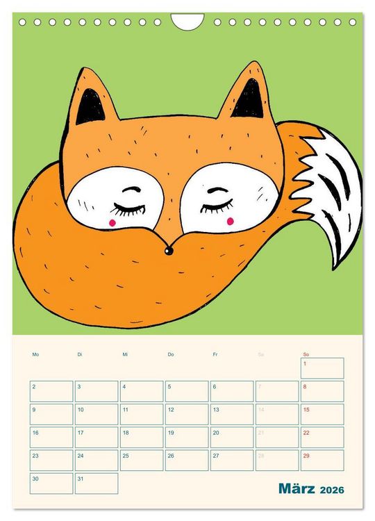 Produktbild: Kindliche Motive von Little Miss Arty - Illustrationen! (Wandkalender 2026 DIN A4 hoch), CALVENDO Monatskalender