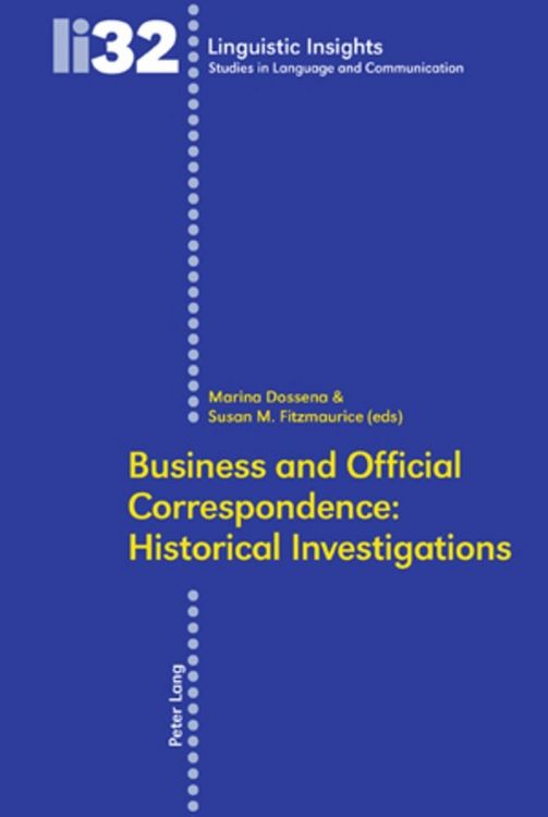 Produktbild: Business and Official Correspondence: Historical Investigations