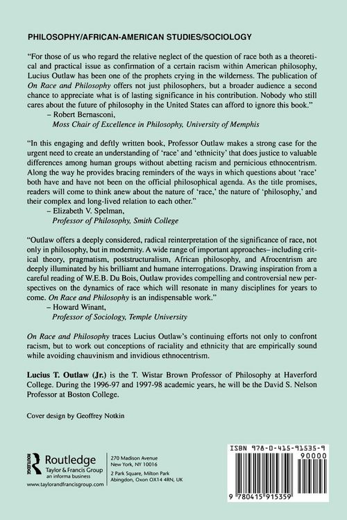 Produktbild: On Race and Philosophy