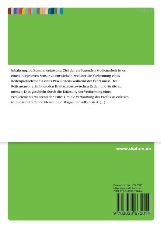 Produktbild: Integrierter Entwurf von Sensorenelementen mit analoger Signalverarbeitung f&uuml;r Kraftschlussmessungen an PKW-Reifen