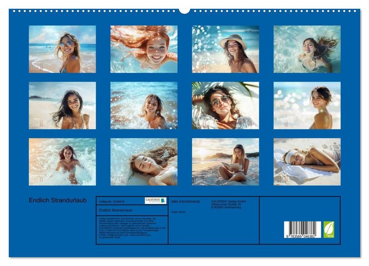Produktbild: Endlich Strandurlaub (hochwertiger Premium Wandkalender 2027 DIN A2 quer), Kunstdruck in Hochglanz