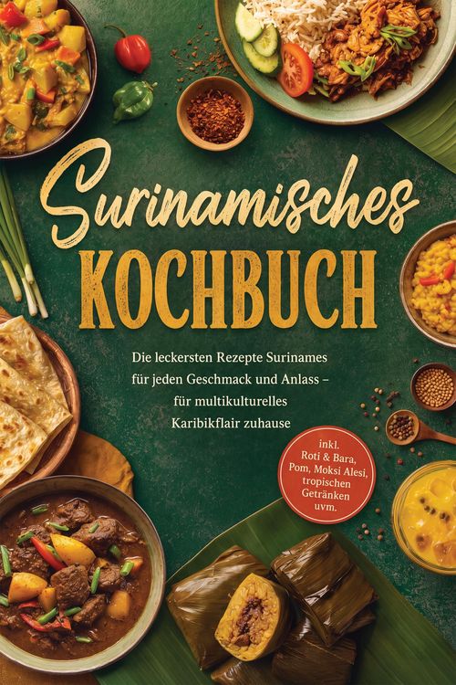 Produktbild: Surinamisches Kochbuch: Die leckersten Rezepte Surinames f&uuml;r jeden Geschmack und Anlass - f&uuml;r multikulturelles Karibikflair zuhause - inkl. Roti & Bar