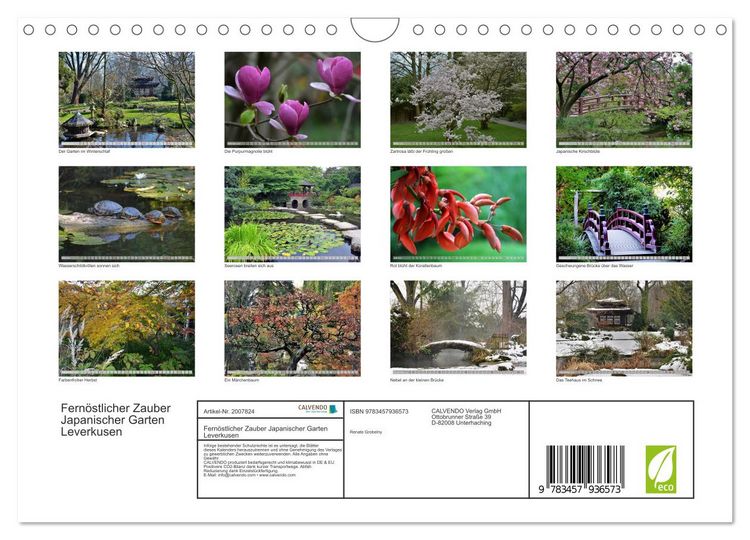 Produktbild: Fern&ouml;stlicher Zauber Japanischer Garten Leverkusen (Wandkalender 2026 DIN A4 quer), CALVENDO Monatskalender