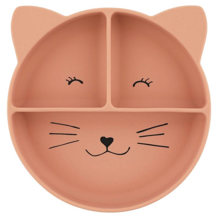 Produktbild: Silikon-Esslernteller mit Saugnapf - Mrs. Cat