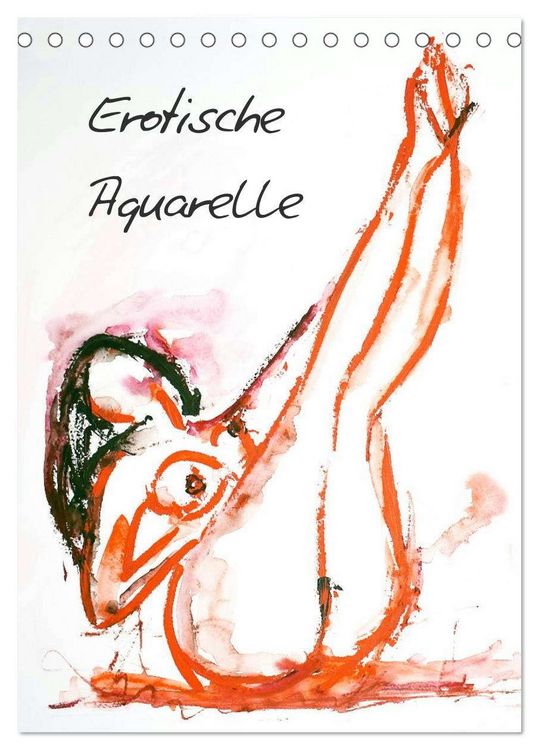 Produktbild: Erotische Aquarelle (Tischkalender 2026 DIN A5 hoch), CALVENDO Monatskalender