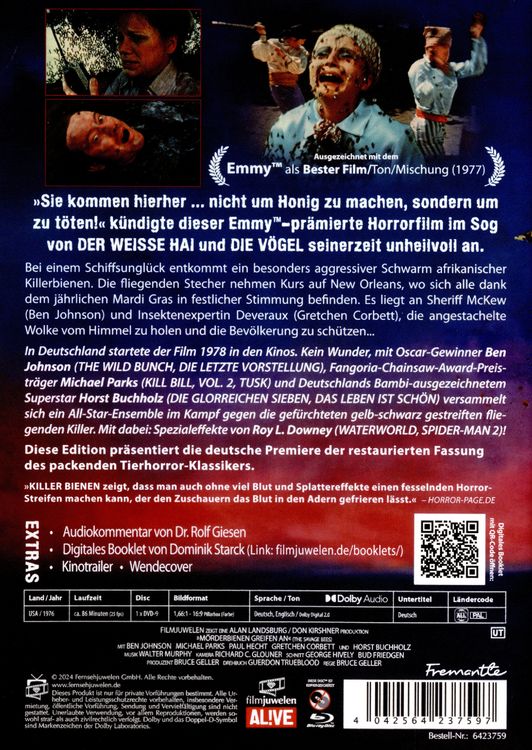 Produktbild: Killerbienen I - Die M&ouml;rderbienen greifen an (The Savage Bees) (Filmjuwelen)