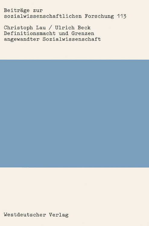 Produktbild: Definitionsmacht und Grenzen angewandter Sozialwissenschaft