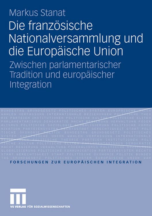 Produktbild: Die franz&ouml;sische Nationalversammlung und die Europ&auml;ische Union